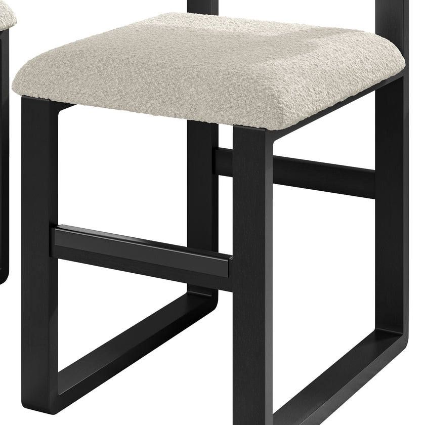 Upholstered Wooden Counter / Bar Stools (Set of 2)
