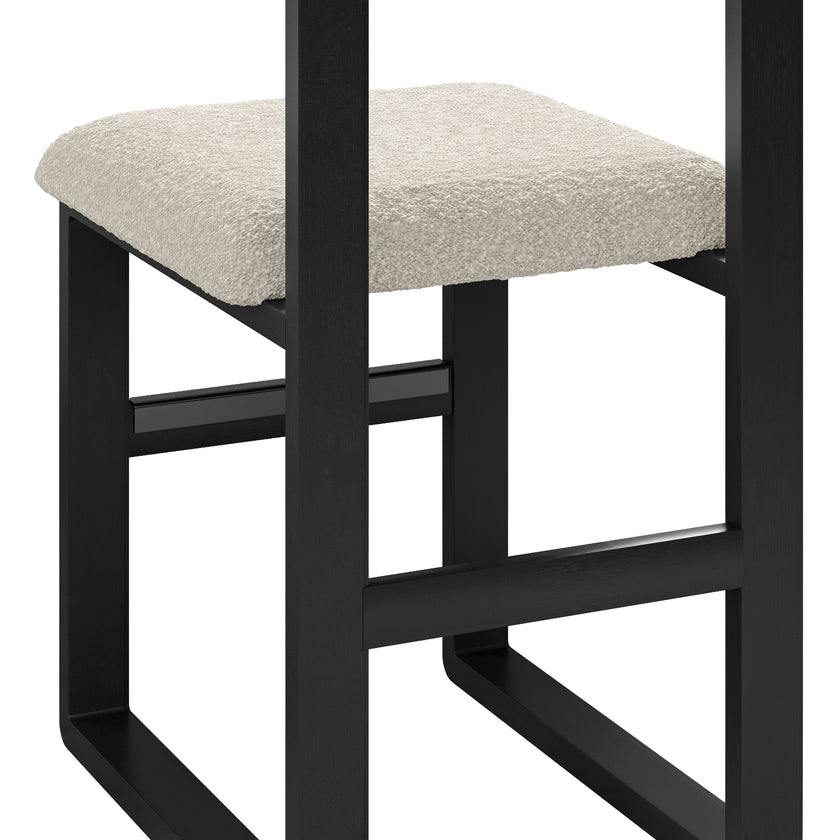 Upholstered Wooden Counter / Bar Stools (Set of 2)