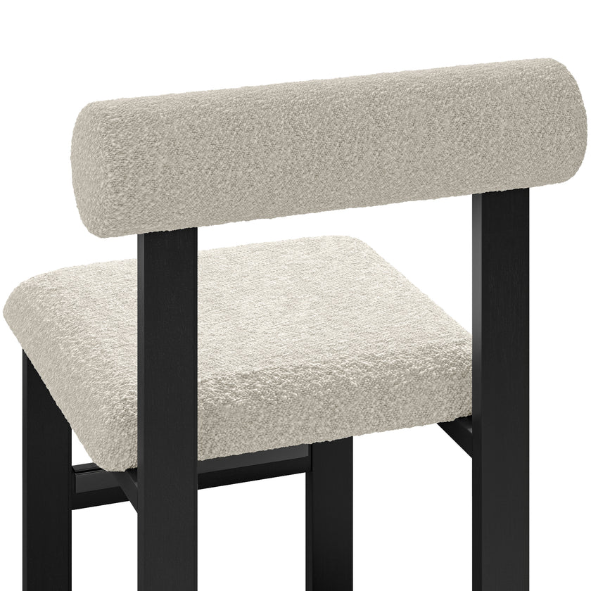 Upholstered Wooden Counter / Bar Stools (Set of 2)