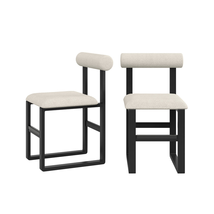 Upholstered Wooden Counter / Bar Stools (Set of 2)