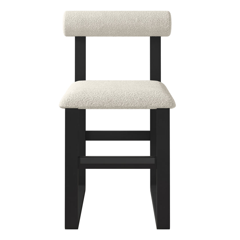 Upholstered Wooden Counter / Bar Stools (Set of 2)