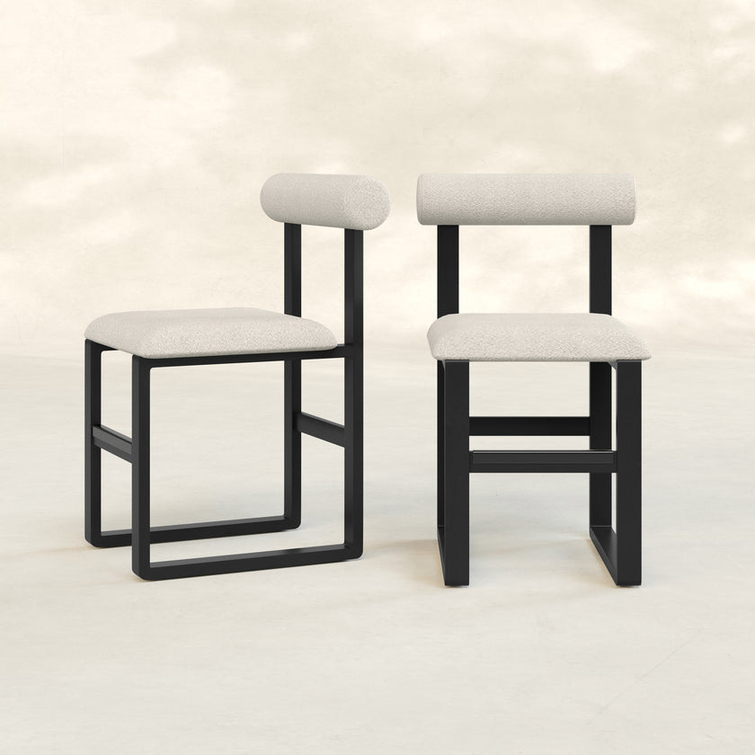 Upholstered Wooden Counter / Bar Stools (Set of 2)