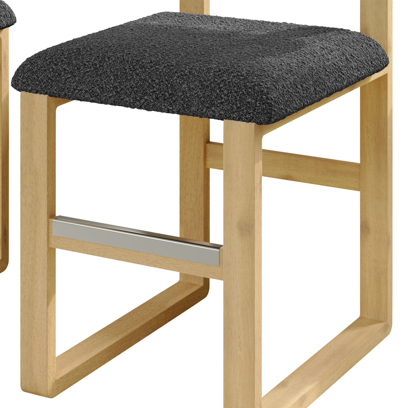 Upholstered Wooden Counter / Bar Stools (Set of 2)