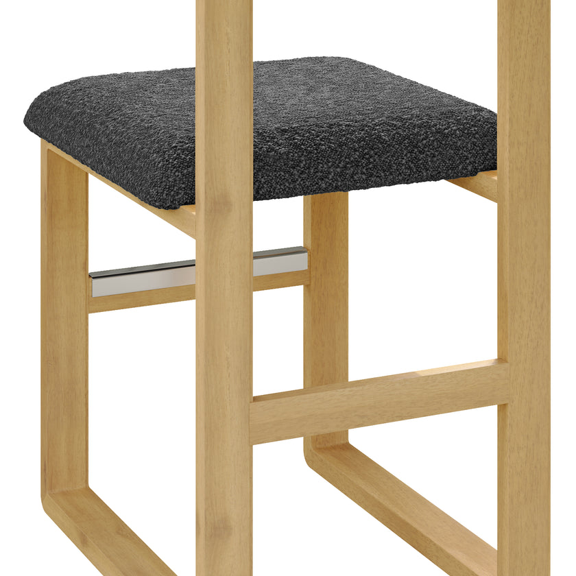 Upholstered Wooden Counter / Bar Stools (Set of 2)