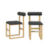 Upholstered Wooden Counter / Bar Stools (Set of 2)