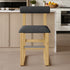 Upholstered Wooden Counter / Bar Stools (Set of 2)
