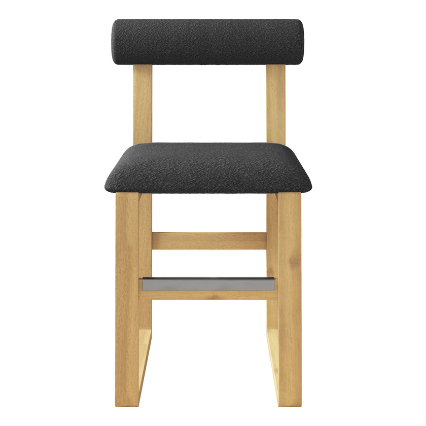 Upholstered Wooden Counter / Bar Stools (Set of 2)
