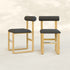 Upholstered Wooden Counter / Bar Stools (Set of 2)