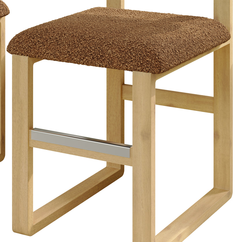 Upholstered Wooden Counter / Bar Stools (Set of 2)