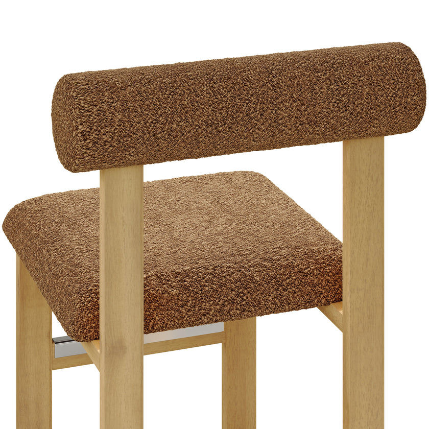 Upholstered Wooden Counter / Bar Stools (Set of 2)