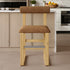 Upholstered Wooden Counter / Bar Stools (Set of 2)