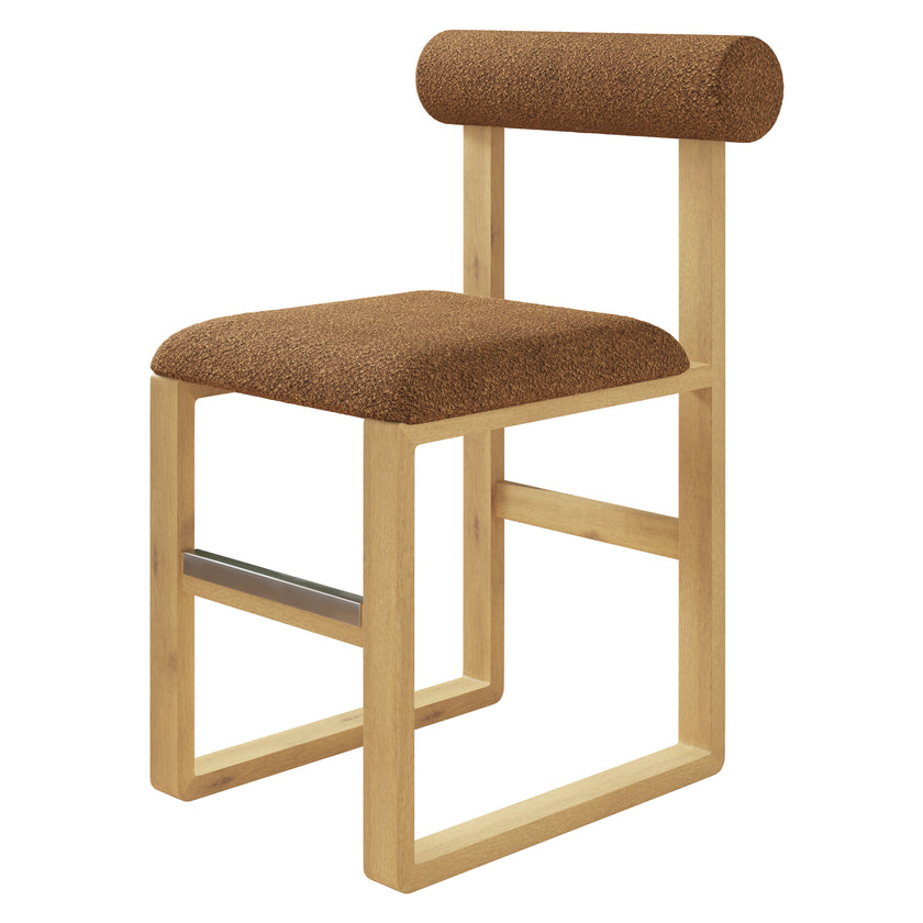 Upholstered Wooden Counter / Bar Stools (Set of 2)