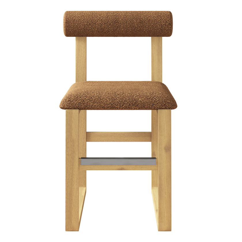 Upholstered Wooden Counter / Bar Stools (Set of 2)