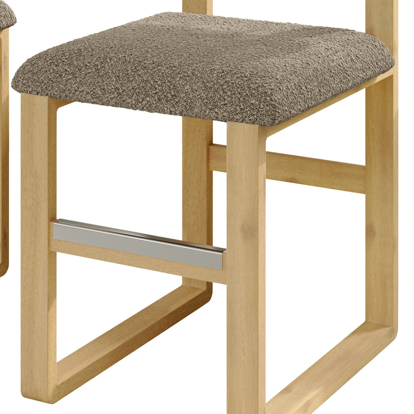 Upholstered Wooden Counter / Bar Stools (Set of 2)