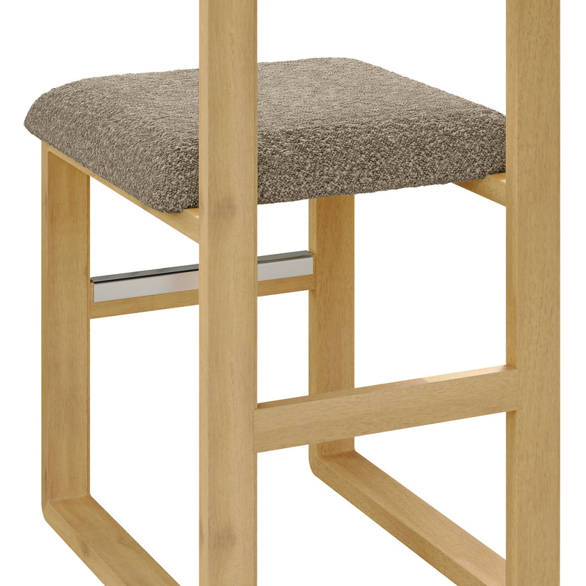 Upholstered Wooden Counter / Bar Stools (Set of 2)