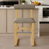 Upholstered Wooden Counter / Bar Stools (Set of 2)