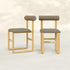 Upholstered Wooden Counter / Bar Stools (Set of 2)