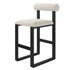 Upholstered Wooden Counter / Bar Stools (Set of 2)