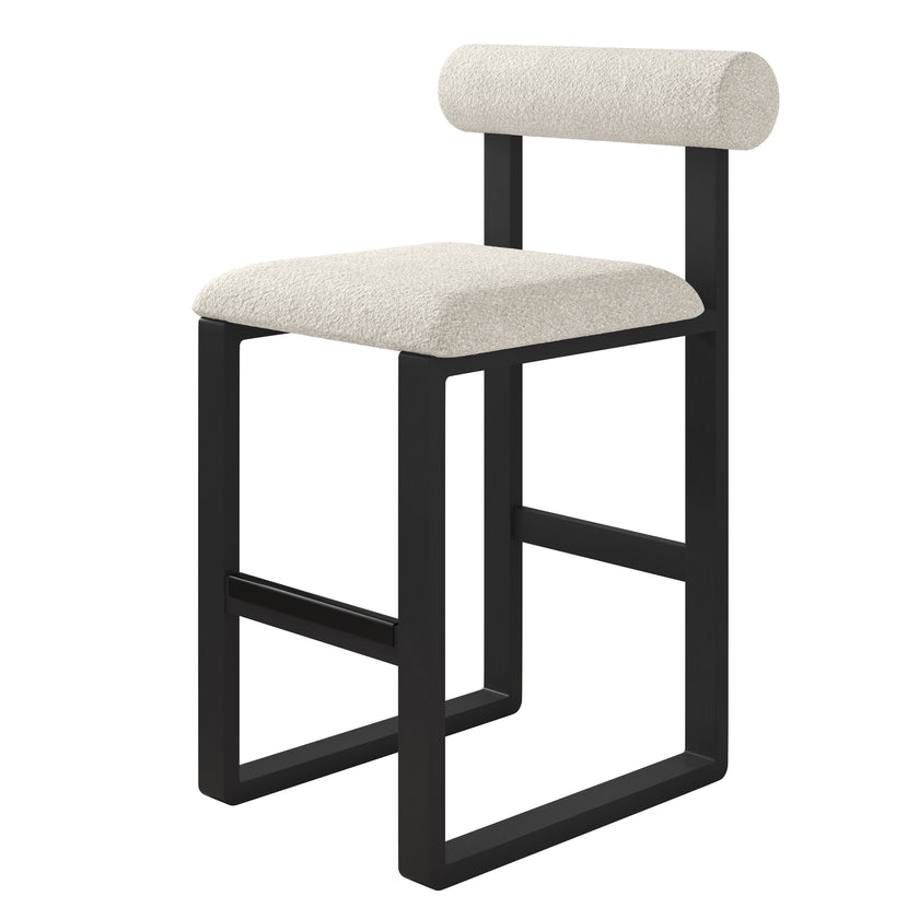 Upholstered Wooden Counter / Bar Stools (Set of 2)