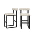 Upholstered Wooden Counter / Bar Stools (Set of 2)