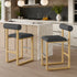 Upholstered Wooden Counter / Bar Stools (Set of 2)