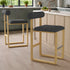 Upholstered Wooden Counter / Bar Stools (Set of 2)