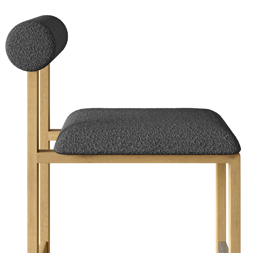 Upholstered Wooden Counter / Bar Stools (Set of 2)