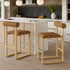 Upholstered Wooden Counter / Bar Stools (Set of 2)
