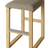 Upholstered Wooden Counter / Bar Stools (Set of 2)