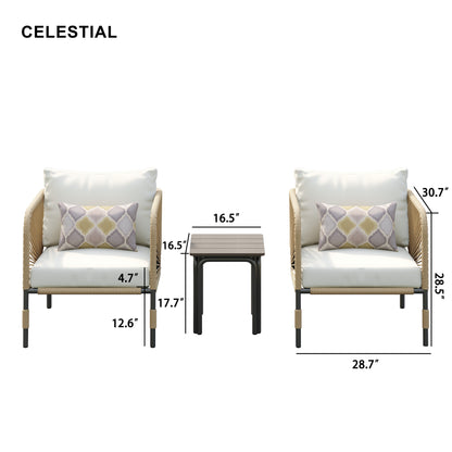 Celestial Collection - 3-piece Chair Set with Cushions