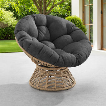 Plush Swivel Patio Chair