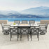 Ridge 9pc Dining Set with Fire Table