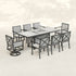 Ridge 9pc Dining Set with Fire Table
