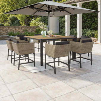 Santorini 9pc Bar-Height Dining Set