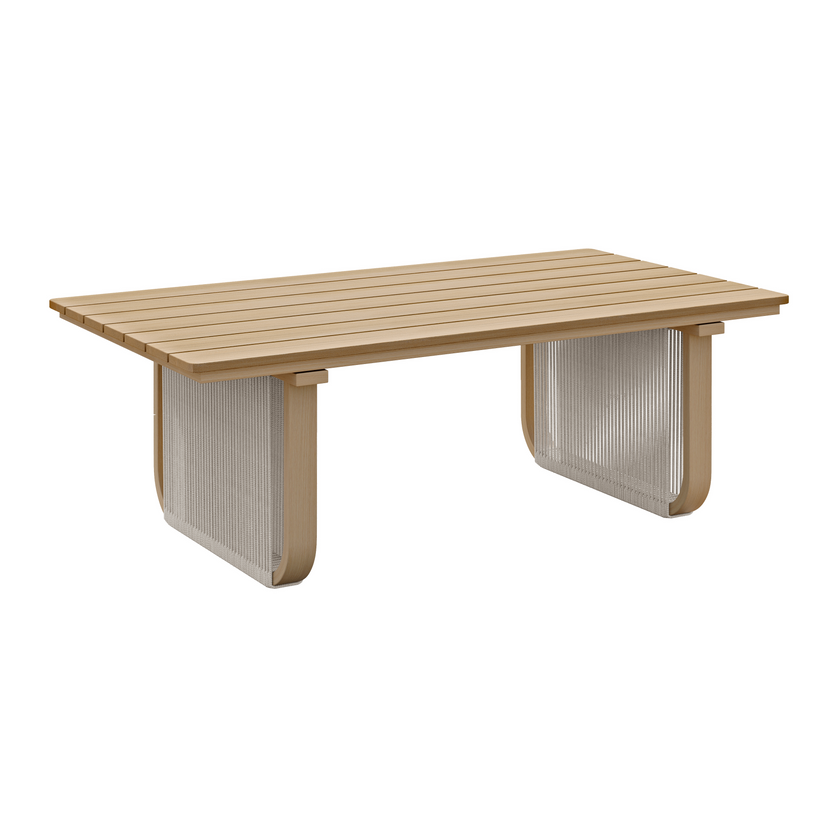 Mono Aluminum Faux Wood Coffee Table