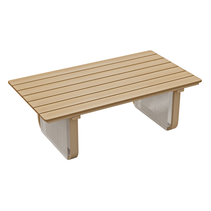 Mono Aluminum Faux Wood Coffee Table