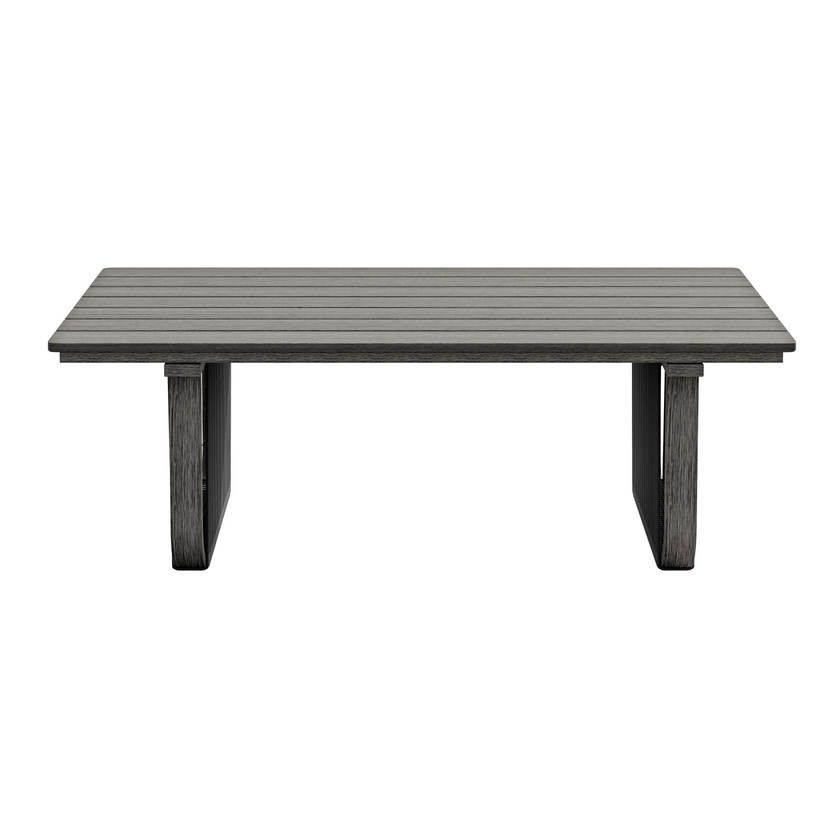 Mono Aluminum Faux Wood Coffee Table