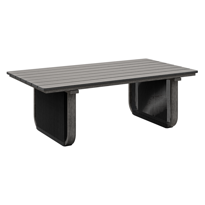 Mono Aluminum Faux Wood Coffee Table