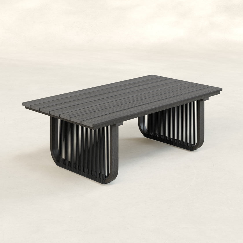 Mono Aluminum Faux Wood Coffee Table