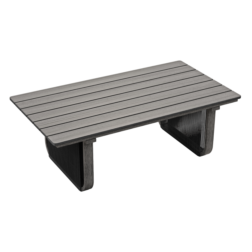 Mono Aluminum Faux Wood Coffee Table