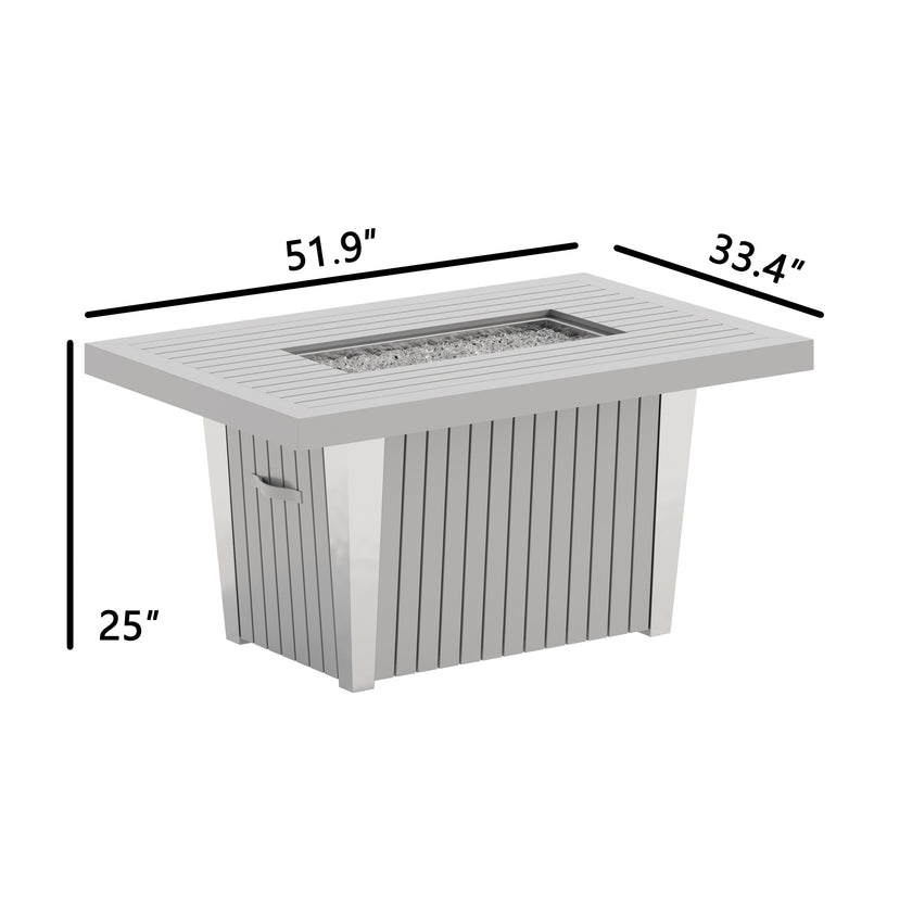 Monaco Aluminum Fire Table