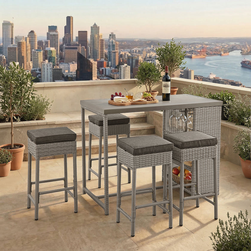 Porter 4-seater Bar Set with Storage