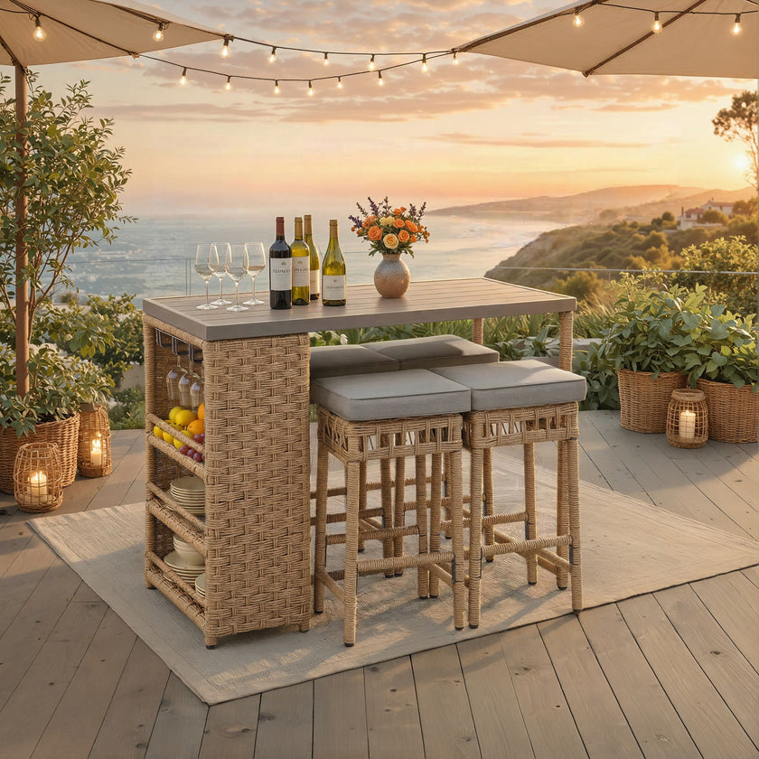 Porter 4-seater Bar Set with Storage
