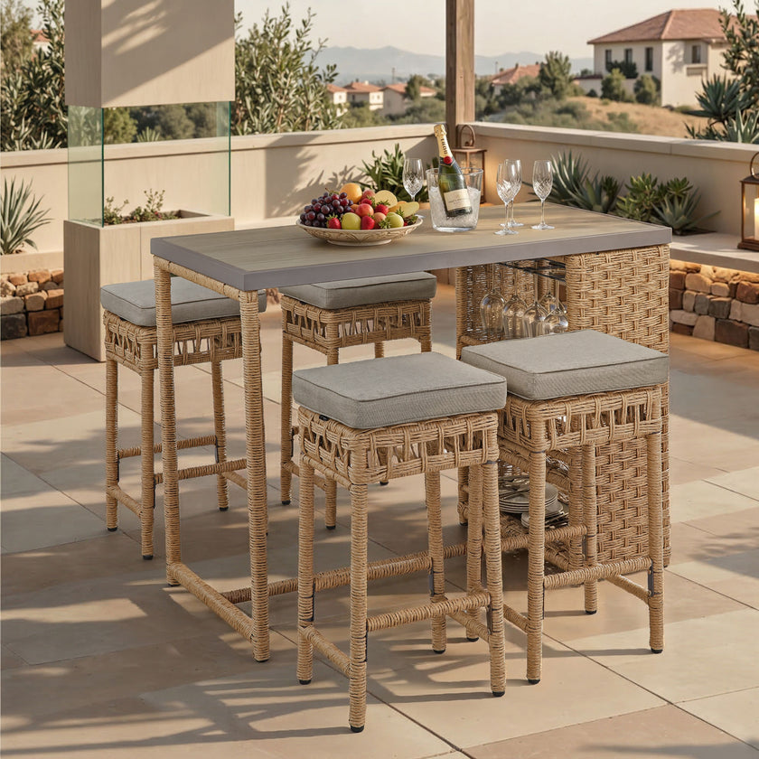 Porter 4-seater Bar Set with Storage