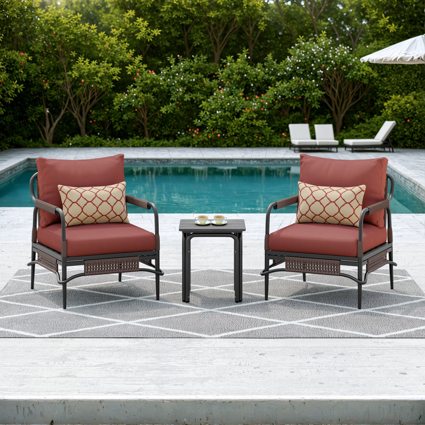 Flynn 3pc Club Chair Set