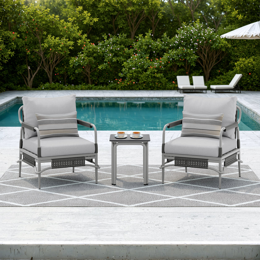 Flynn 3pc Club Chair Set