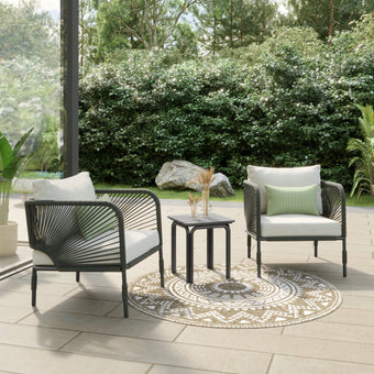 Quinn Aluminum Club Chair Set