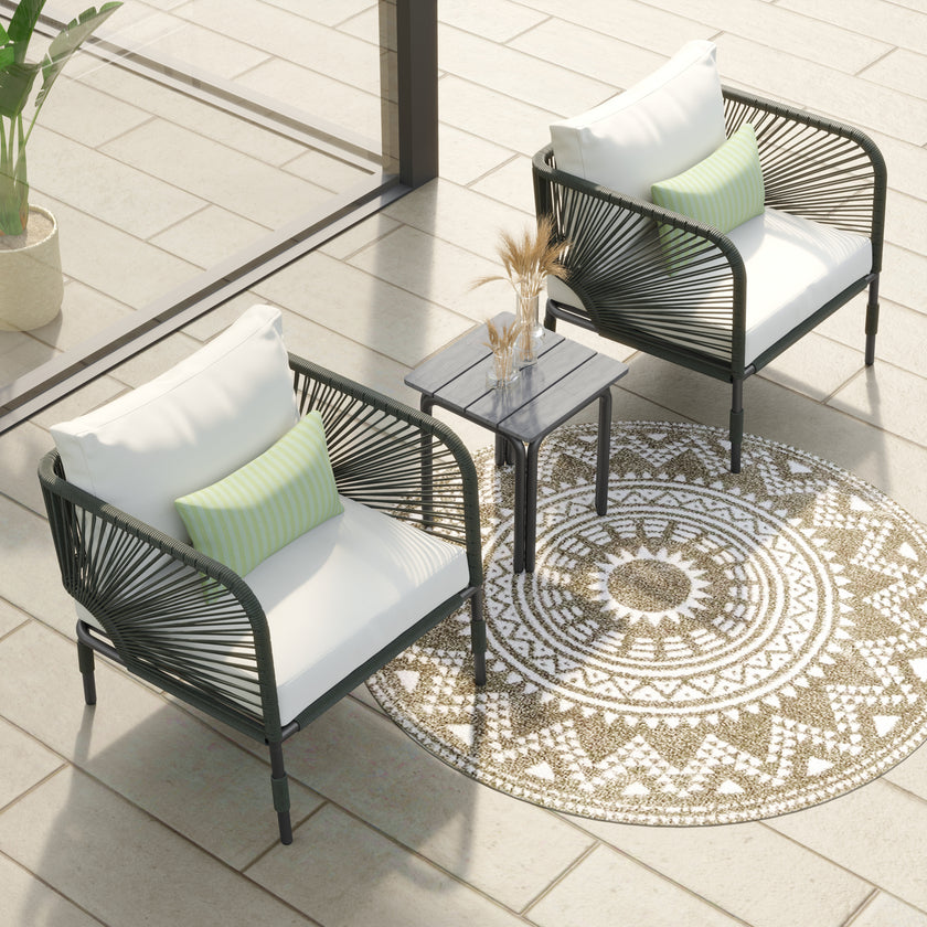 Quinn Aluminum Club Chair Set