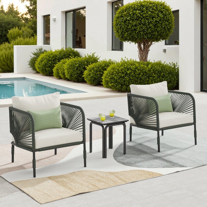 Quinn Aluminum Club Chair Set
