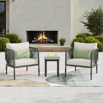 Quinn Aluminum Club Chair Set
